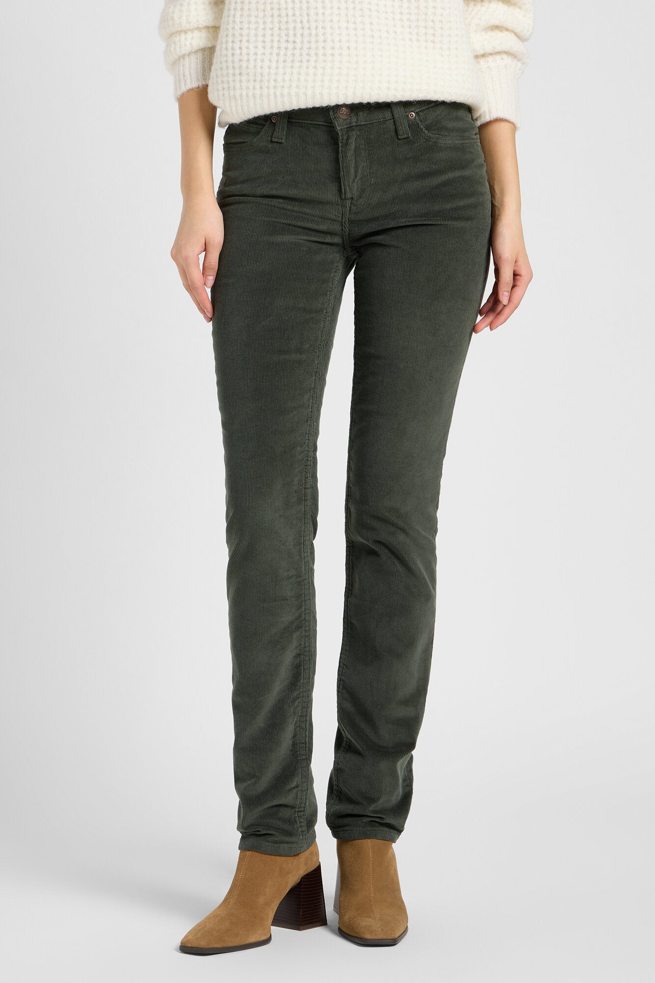 Marion straight jeans - Olive Gray